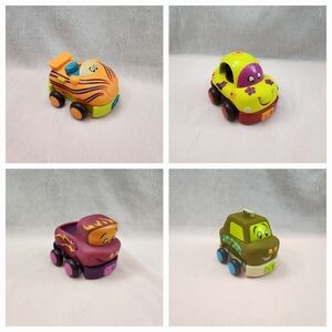 4 soft reving toy vehicles